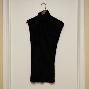 Vintage Black Sleeveless Turtleneck 2X -Runs small